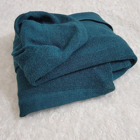 Beyond Threads NWOT 100% Baby Alpaca Fine Knit Open Cardigan Peru Green‎ Size L - Picture 14 of 14